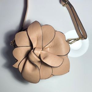 Beige Flower Shoulder Bag